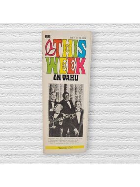Vintage July 18-24 1974 This Week On Oahu Hawaii Book-Info Map Stanley Morgan